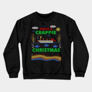 Funny Crappie Fishing Ugly Christmas Sweater Party Shirt Crewneck Sweatshirt